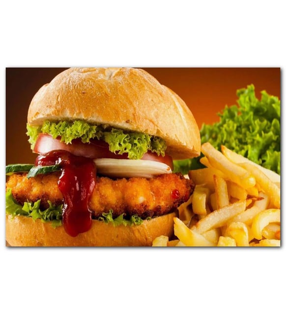 Tavuk Burger/ Chicken Burger/ Hähnchen-Burger/ Hamburguesa de pollo/ بولو بورغويسا