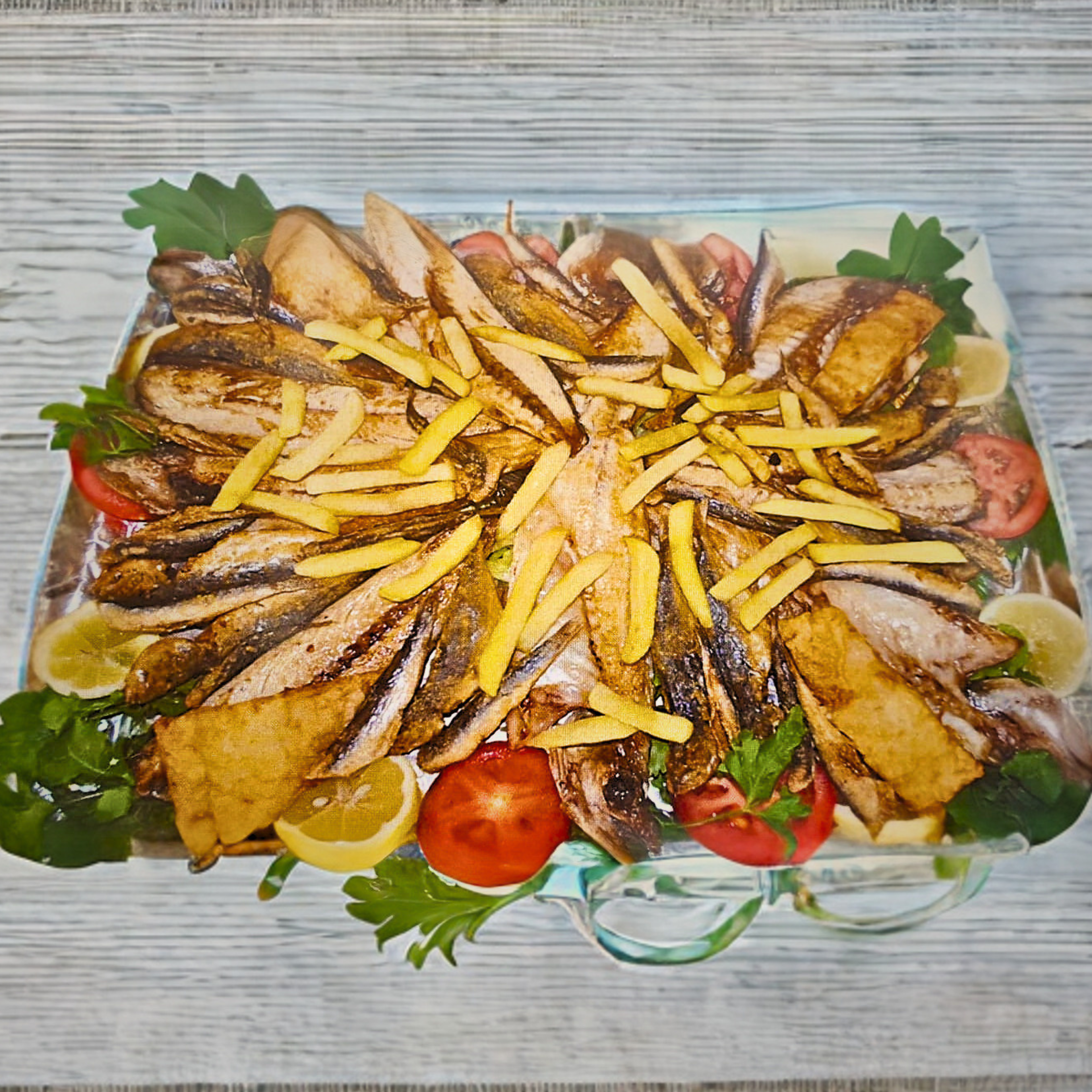 4 Kişilik Balık Tabağı/Fish Plate for Four/Fischplatte für Vier Personen/Plato de Pescado para Cuatro Personas/طبق سمك لأربعة أشخاص