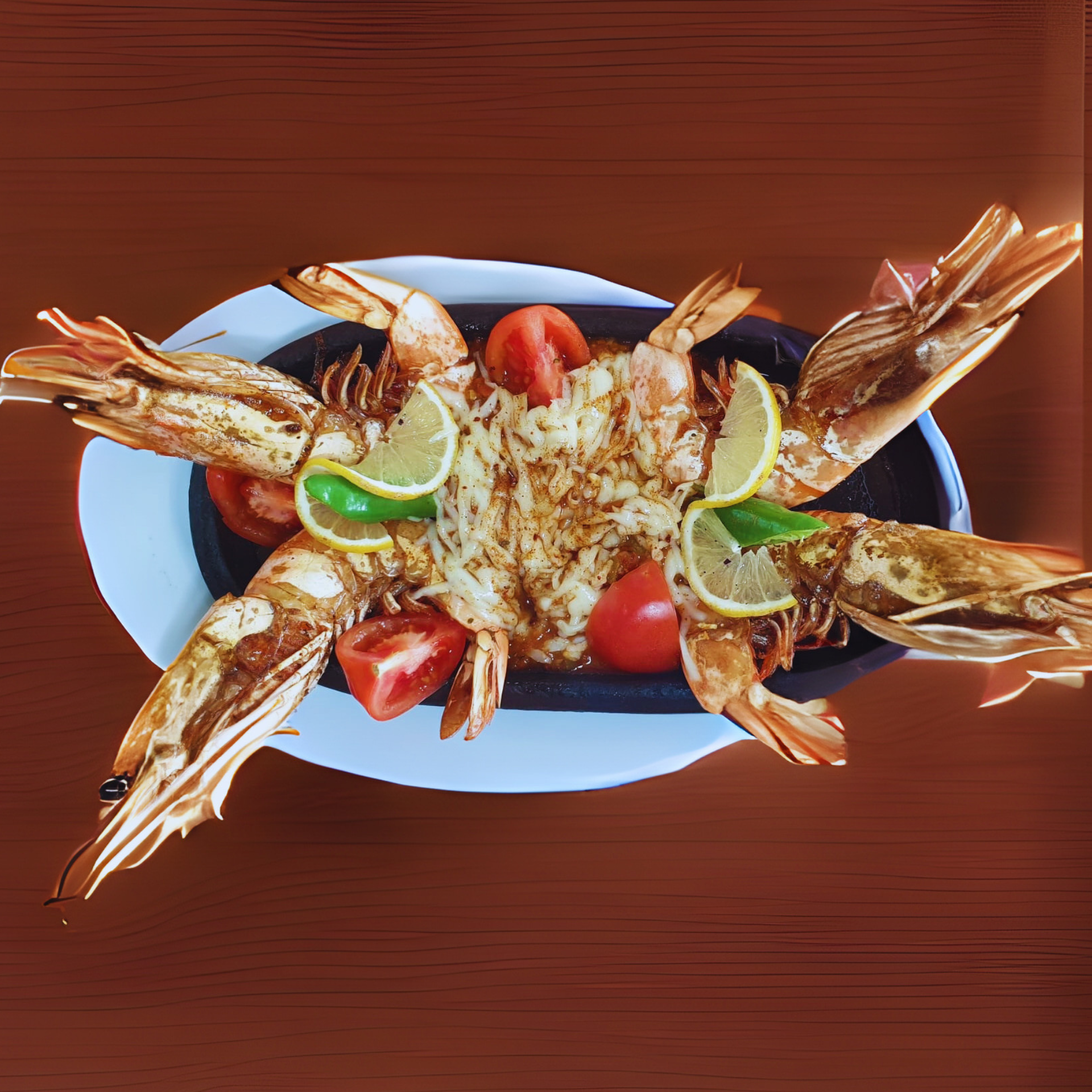 4'lü Jumbo Karides Buğlama/ 4-Piece Jumbo Shrimp Steamed/ 4er Jumbo Garnelen Dampfgarung/ Camarones Jumbo al Vapor (4 piezas)/ روبيان عملاق بالبخار 4 قطع